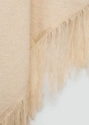 Mango Knitted Shawl With Fringed Ends Beige