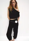 Mango Knitted Sweater With Draped Neck In Black