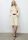 Mango Knitted Sweater With Openwork Details Ecru In Sand