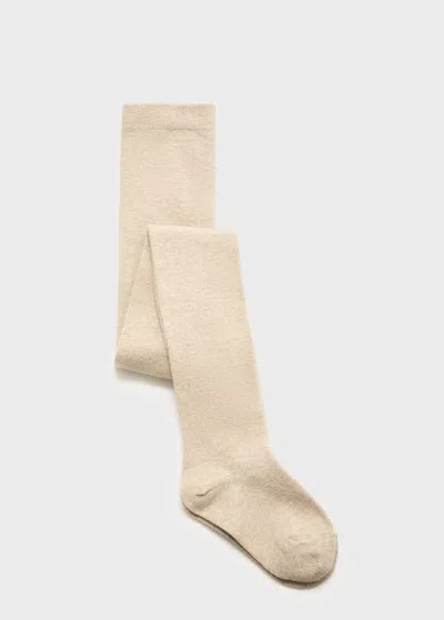 Mango Kids' Knitted Tights Medium Brown In Neutral