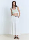 Mango Knitted Top With Contrasting Trim Mint Green