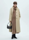 Mango Knitted Turtleneck Dress Brown