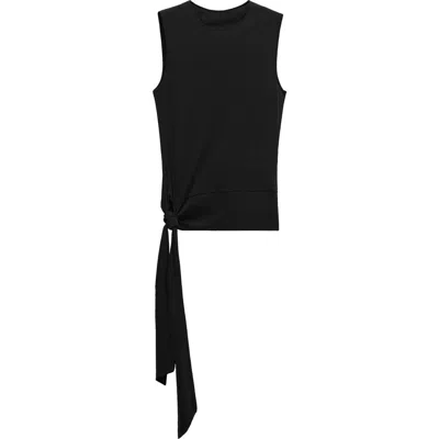 Mango Knot Detail Sleeveless Top In Black