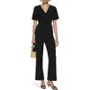Mango Knotted Short Sleeve Jumpsuit In Black