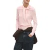 Mango Knotted Turtleneck Sweater In Pink