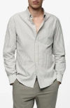 MANGO MANGO KODAK STRIPE REGULAR FIT POPLIN BUTTON-DOWN SHIRT<BR />