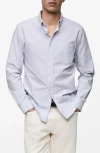 Mango Men's Cotton Kodak Striped Shirt In Violet