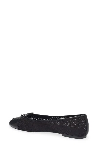 Mango Lace Ballet Flat In Black