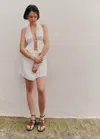 Mango Lace Halter Top In White