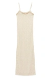 Mango Lace Maxi Slipdress In Ecru