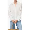Mango Lyocell Shirt With Patches Off White In White