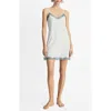 Mango Lace Trim Cotton Nightgown In Green