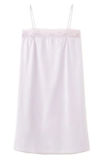 Mango Cotton Lace Nightgown Lilac In Pink
