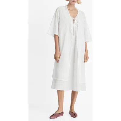 Mango Lace Trim Cotton Robe