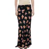 Mango Floral Skirt With Lace Trim Black In Black