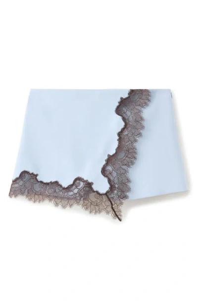 Mango Lace Trim Skort In Blue