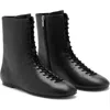 Mango Lace Up Bootie In Black