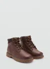 Mango Lace-up Mountain Boots Chocolate In Brown