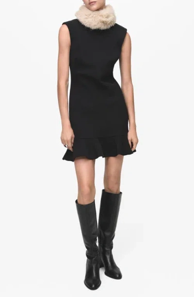 MANGO MANGO LANDA SLEEVELESS RUFFLE HEM DRESS