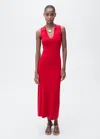 Mango Robe Rouge - Femme - Xl -