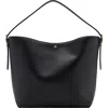 Mango Large Bucket Bag In Black