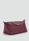 Mango Large Combined Nylon Toiletry Bag Burgundy