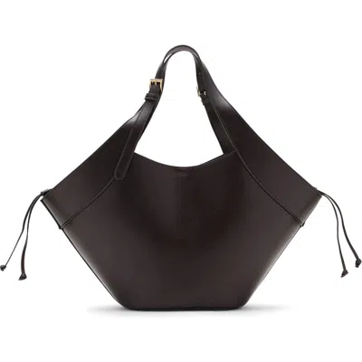Mango Large Faux Leather Bucket Bag In Brown