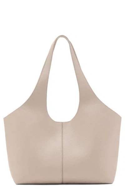 Mango Large Faux Leather Shopper Tote In Neutral