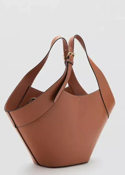 Mango Large Faux-leather Shoulder Bag