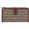 Mango Large Logo Jacquard Wallet In Brown