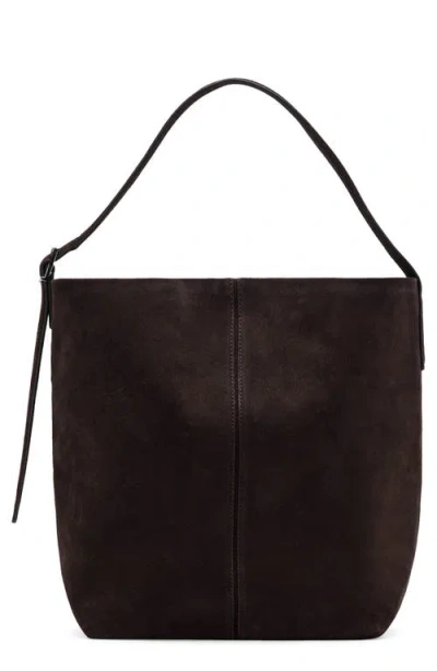 Mango Large Suede Bucket Bag In Pattern