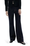 Mango Layla Mid Rise Wide Leg Jeans In Blue
