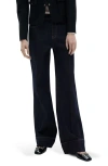 Mango Layla Mid Rise Wide Leg Jeans In Open Blue