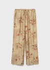 Mango Pantalon Imprimé À Motif Feuilles Sable - Femme - M -  In Brown