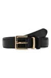 Mango Leather Belt In Black