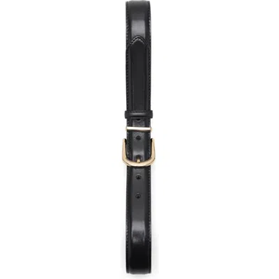 Mango Leather Belt In Black
