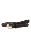 Mango Leather Belt In Black