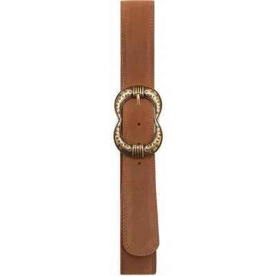 Mango Leather Belt In Brown