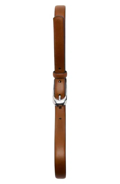 Mango Leather Belt In Blue