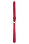 Mango Leather Belt In Red