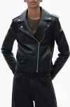 Mango Women's Faux-leather Biker Jacket In Black