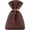 Mango Leather Bucket Bag With Metallic Detail In Brown