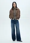 Mango Leather-effect Jacket With Pockets In Brown