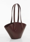 Mango Leather-effect Shopper Bag Chocolate