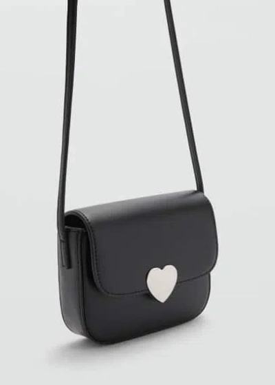 Mango Kids' Leather-effect Shoulder Bag Black