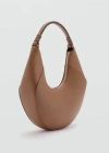 Mango Leather-effect Shoulder Bag Medium Brown