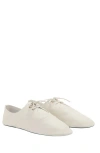 Mango Leather Flat In White