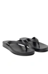 Mango Leather Platform Wedge Flip Flop In Black