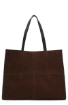 Mango Leather Shopper Bag In Chocolate
