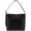 Mango Leather Shopper Tote In Black